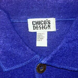 Chico's Felted Wool Sweater Jacket - Chico's Size 2 (L/XL)